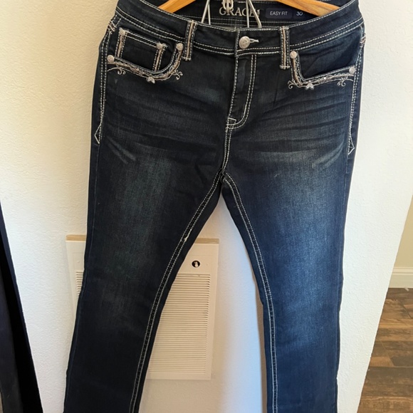 Grace NWT Rhinestone and Bejeweled Embellished Skinny Jeans 27 4 - Picture 5 of 5